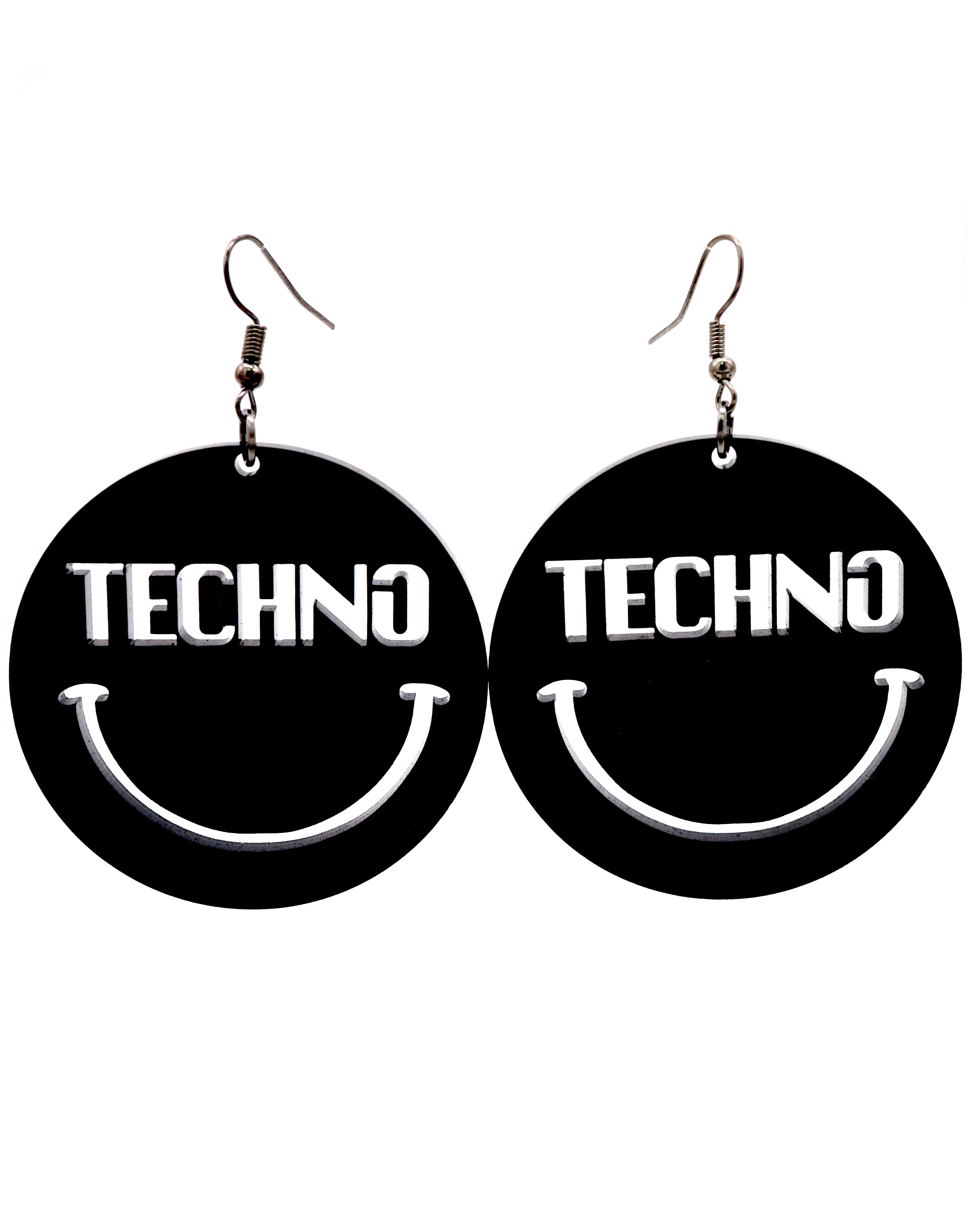 Techno Head Earrings, Dangle Earrings, - One Stop Rave