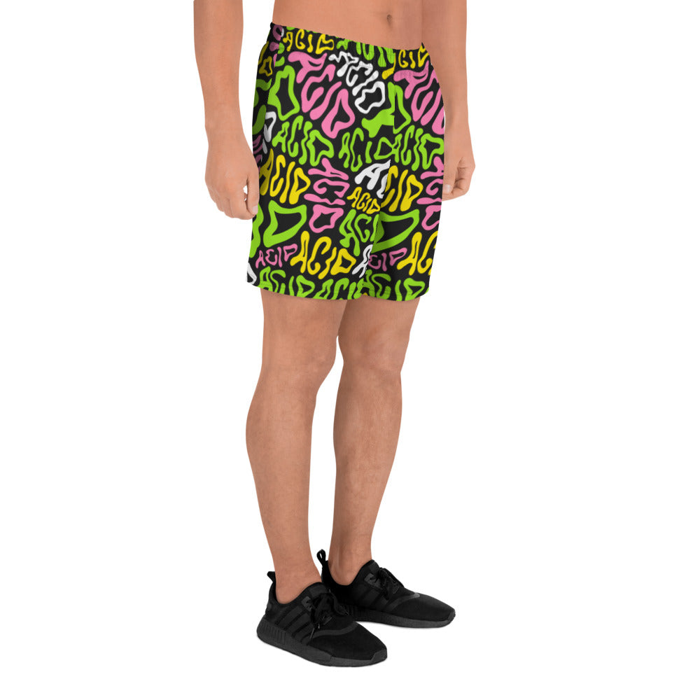 Candy Acid Recycled Athletic Shorts, Athletic Shorts, - One Stop Rave