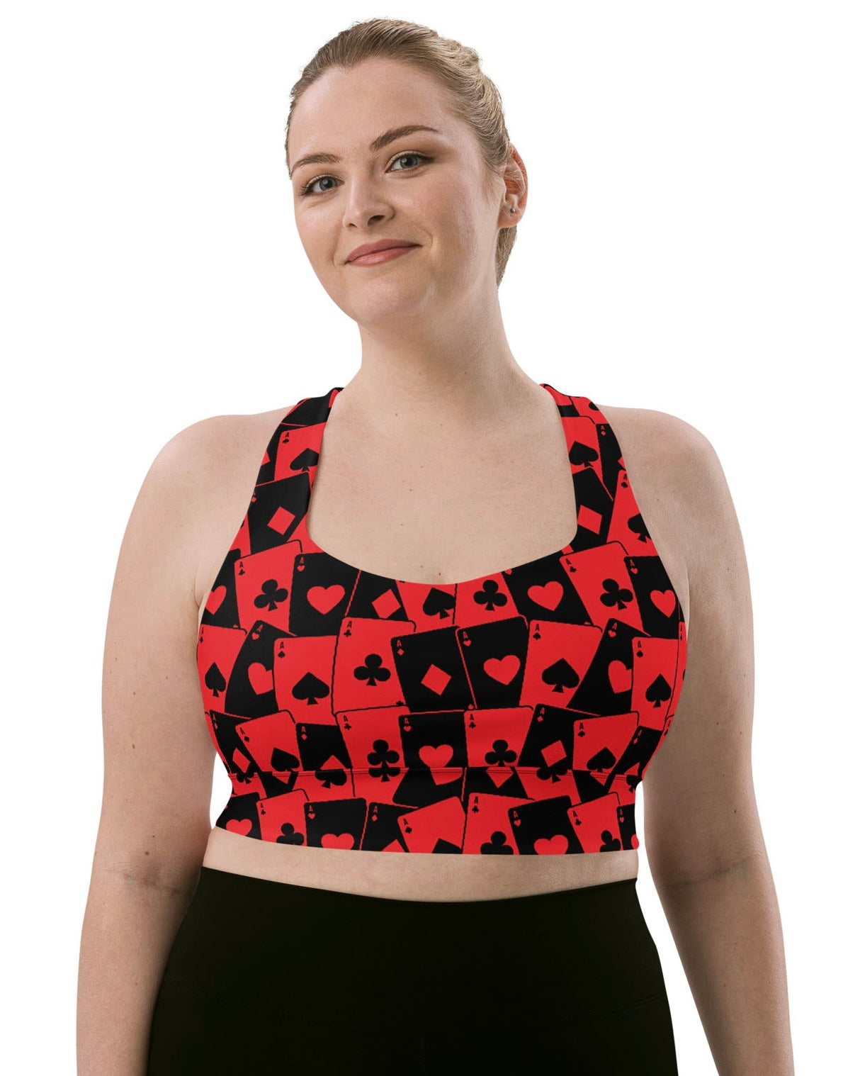 Ace Of Hearts Longline Top, Sports Top, - One Stop Rave
