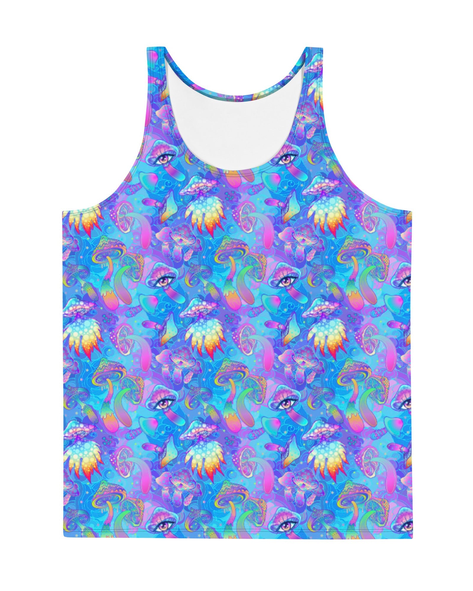 Shroomin Blue Tank Top, Tank Top, - One Stop Rave