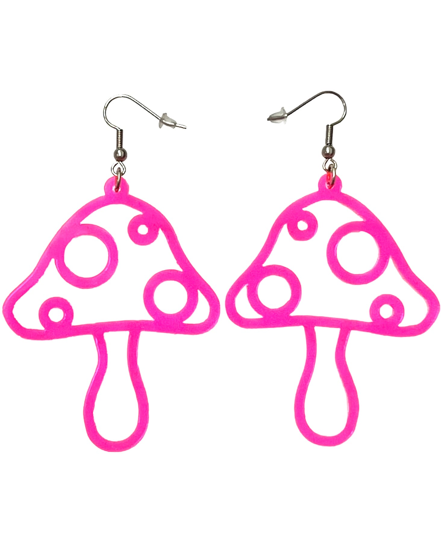 Mushroom Cutout Earrings, Dangle Earrings, - One Stop Rave