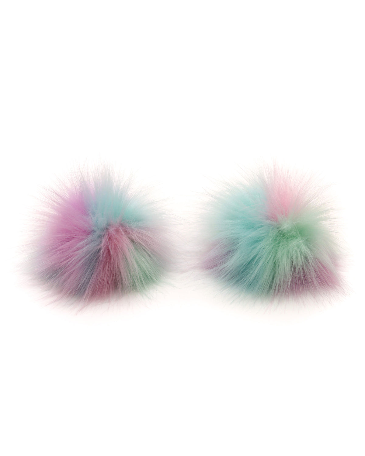 Fun Fur Candy Raver Cotton Candy Space Bunz Faux Fur Hair Clips | Rave Hair Accessories