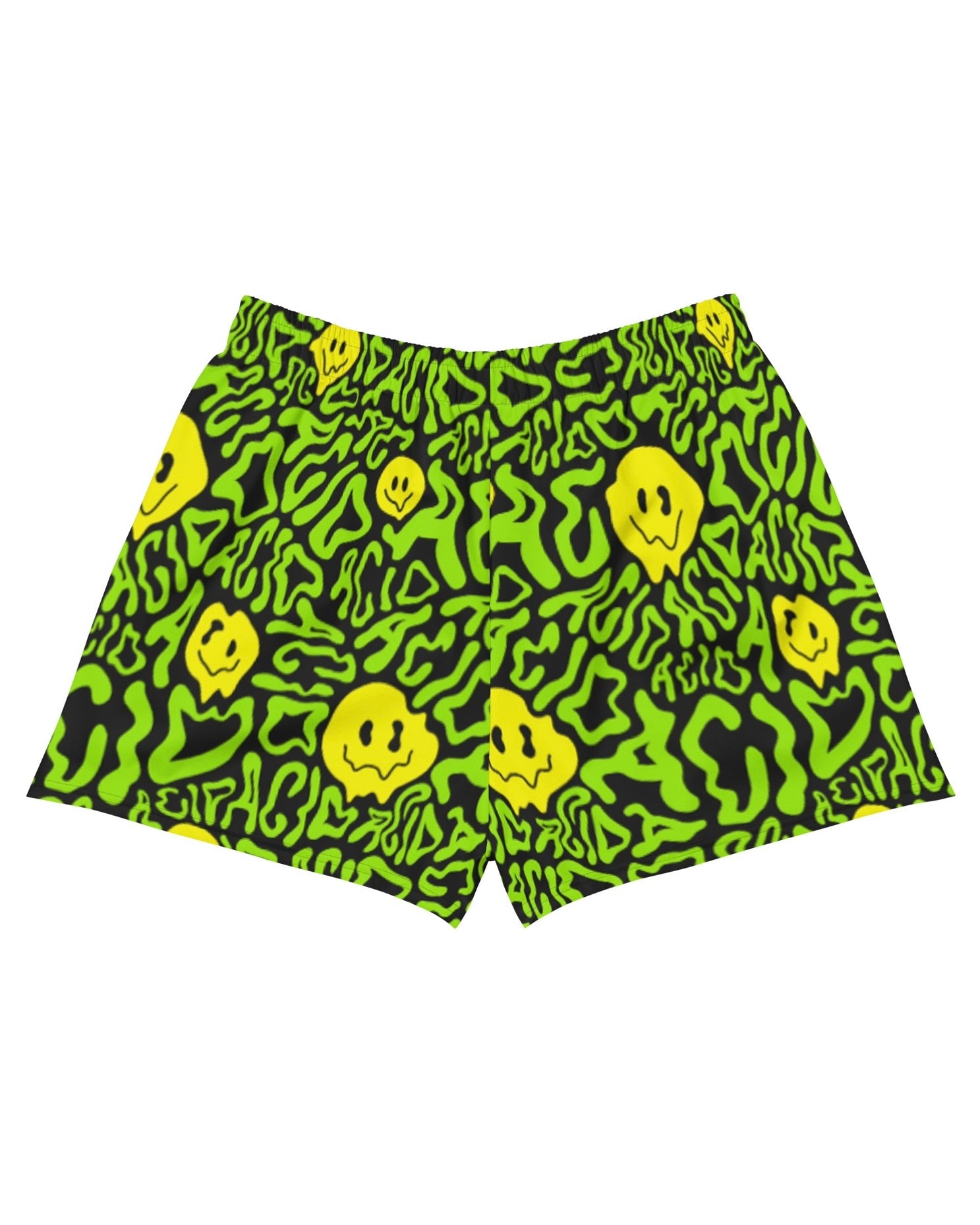 Acid Smilez Recycled Shorts, Athletic Shorts, - One Stop Rave