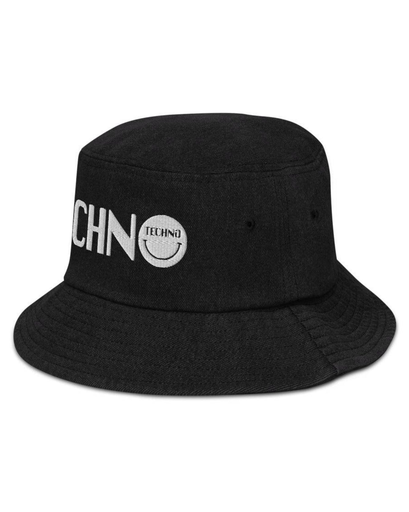Techno Head Denim Bucket Hat, Bucket Hat, - One Stop Rave