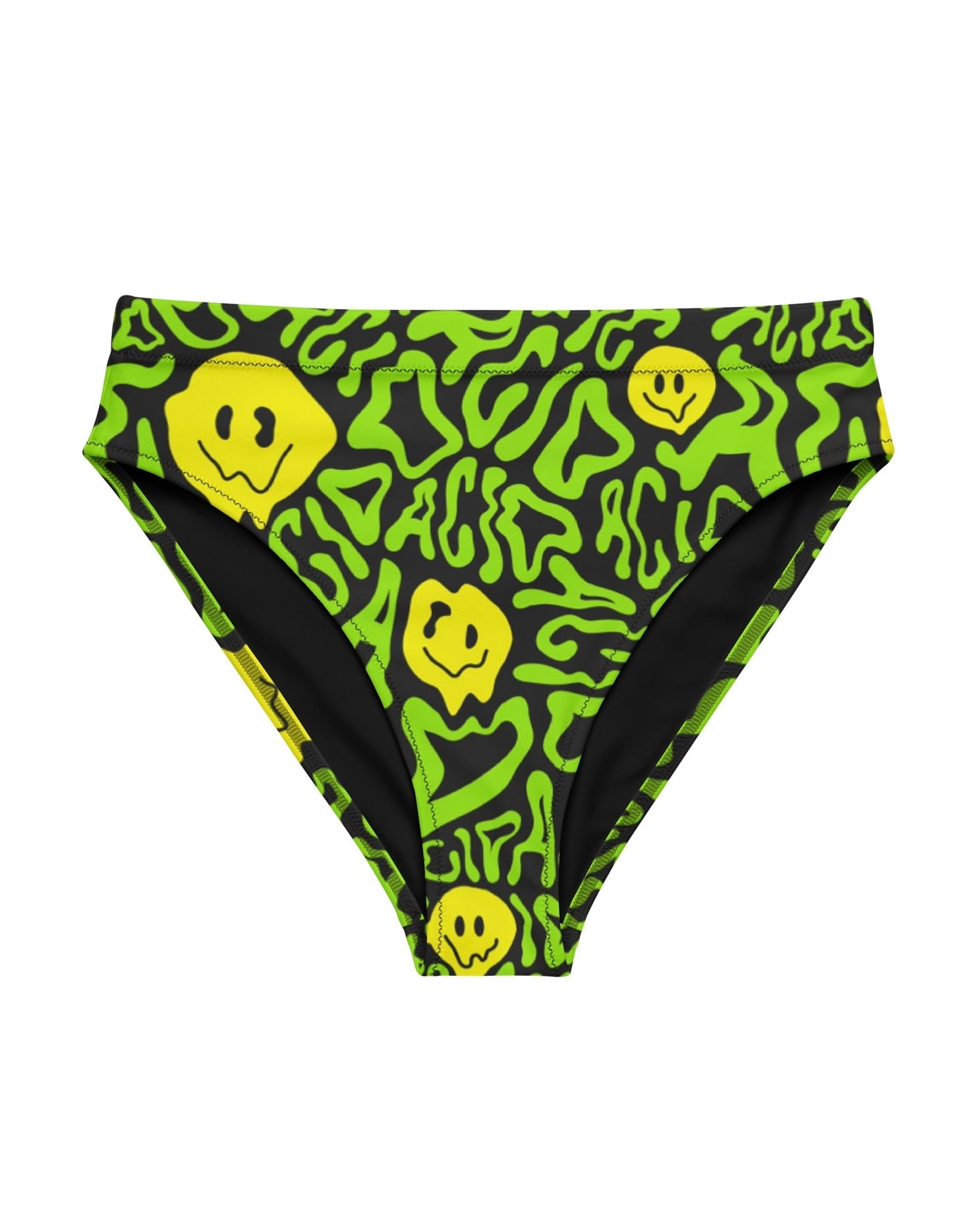 Acid Smilez Recycled High Waisted Bottoms, High-Waisted Bottoms, - One Stop Rave