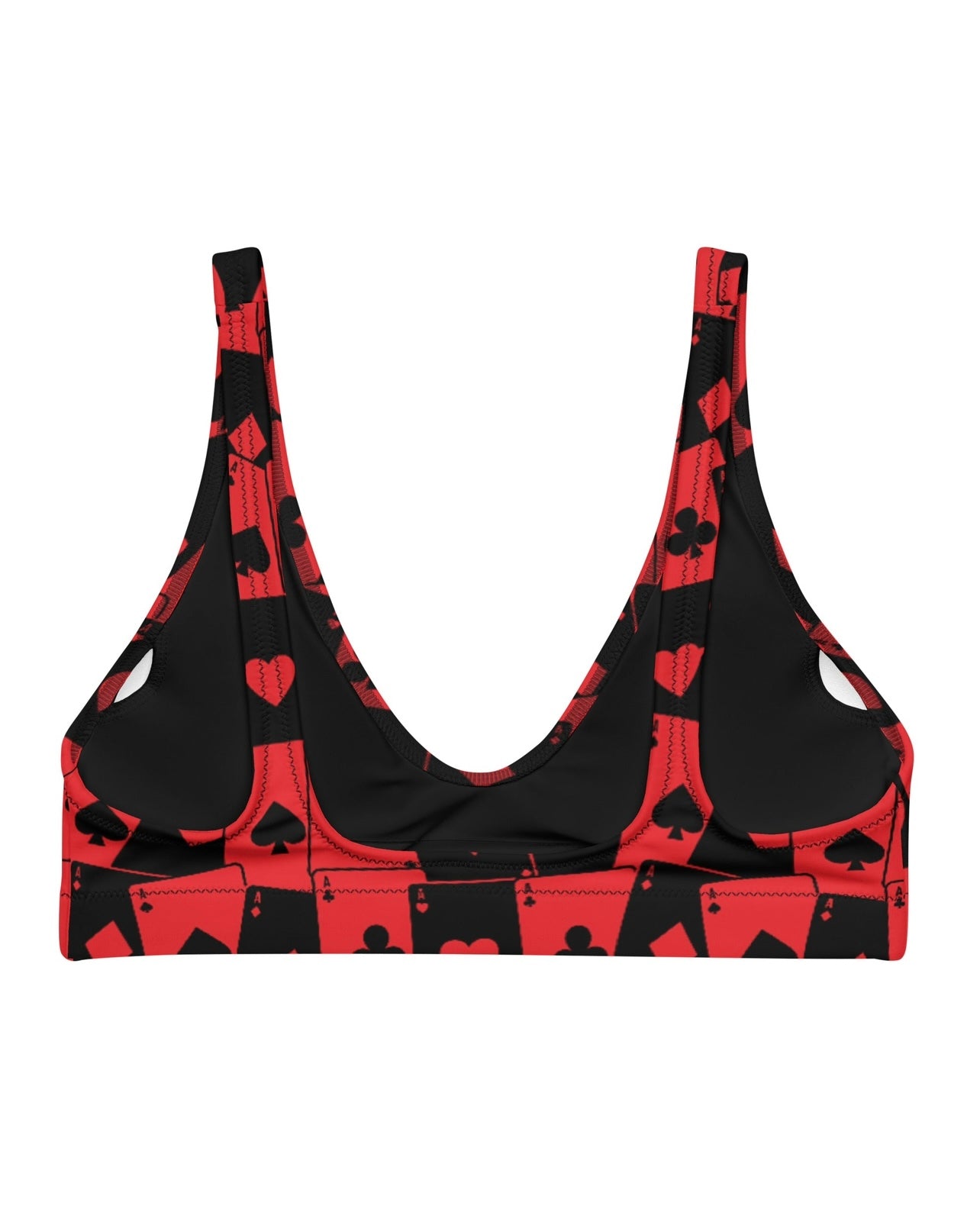 Ace Of Hearts Recycled Padded V-Top, V-Top, - One Stop Rave