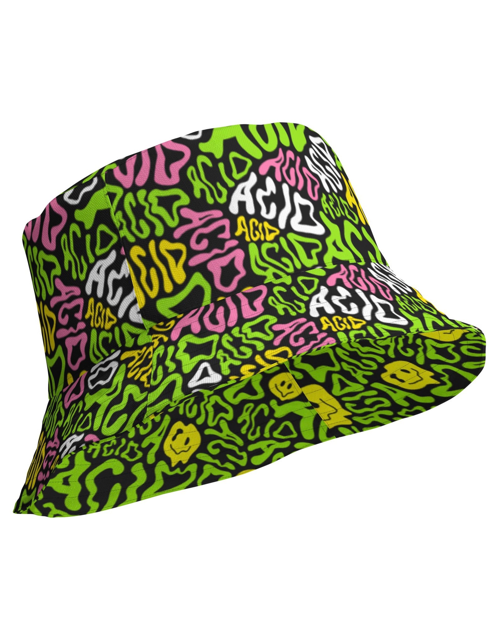 Acid Smilez / Candy Acid Reversible Bucket Hat, Bucket Hat, - One Stop Rave
