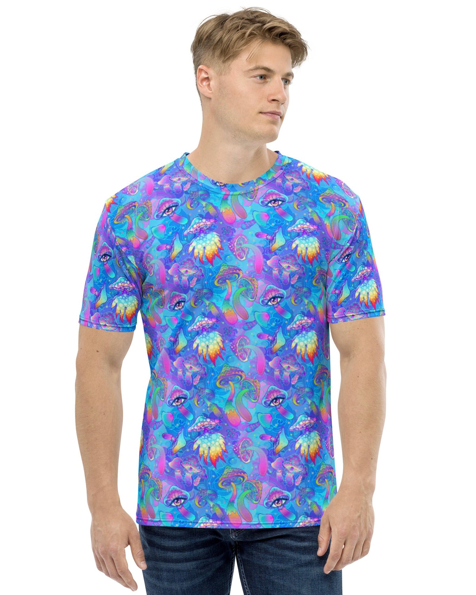 Shroomin Blue T-Shirt, , - One Stop Rave