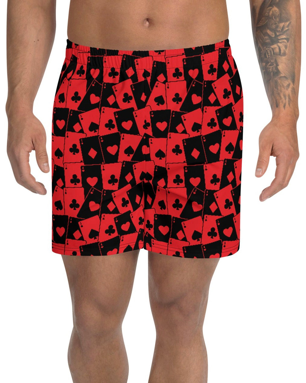 Ace Of Hearts Recycled Athletic Shorts, Athletic Shorts, - One Stop Rave