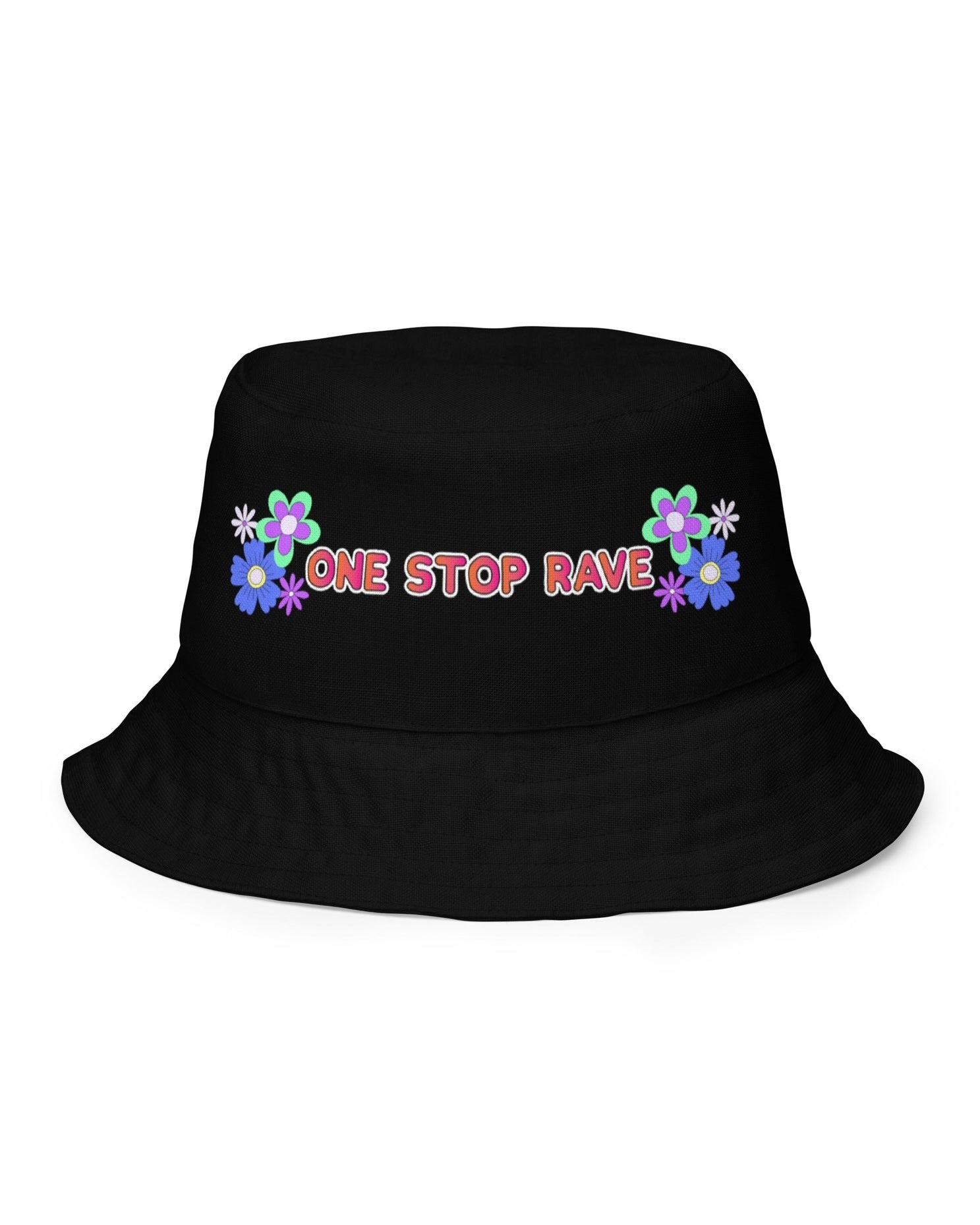 Crazy Daisy Reversible Bucket Hat, Bucket Hat, - One Stop Rave